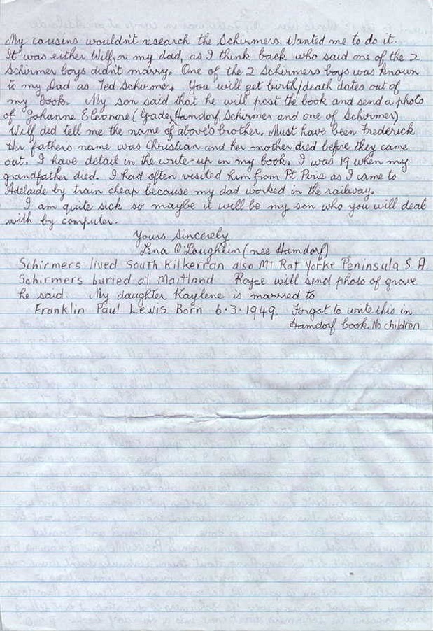Leana Mary Hamdorff - Correspondence - Page 3